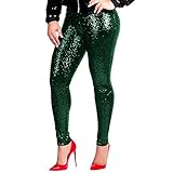 Sonojie Mode Yoga Hosen Hohe Taille Leggings Damen Pailletten Yoga Fitness Hosen Laufen Gym Paillettenfutter Stretch Jogging