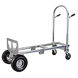 Xiuhua Handwagen, klappbaren tragbaren aufblasbaren Einradanhänger Lager hoher Last Verdickungshandwagen Aluminiumlegierung trolley Lager Handhabungs LKW Materialtransport (Color : A)