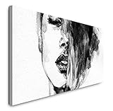 Paul Sinus Art GmbH Frauen Gesicht 120x 50cm Panorama Leinwand Bild XXL Format Wandbilder Wohnzimmer Wohnung Deko Kunstdruck