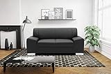 DOMO Collection Alisson Sofa, 2er Couch, 2-Sitzer, 2er Garnitur, 164x83x75 cm, Polstergarnitur in schw