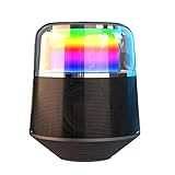 Bluetooth Lautsprecher - Mini Kabelloser Tragbarer Lautsprecher Bluetooth Boxen mit Enormer Bass, USB-Aufladung, 360° Rundum-Sound,Atmen LED Licht für Desktop, Heim,O