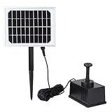 Qqmora Bürstenlose Pumpe, verschiedene Düsenformen, Solar-Teichbrunnen, Wasserpumpe, energiesparend, einfache Nutzung für Teich für B