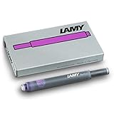 LAMY T 10 Tinte 825 – Tintenpatrone mit großem Tintenvorrat in der Farbe Violett für alle Lamy Patronenfüllhaltermodelle – 5 Stück / 1,25