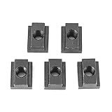 T-Nut Mutter M8 / M10 Gewinde 5 Teile/Paket 45 Kohlenstoffstahl Schwarz Oxid Finish für Maschinen Werkzeugtische(M8)