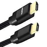 Abacus Range 8K 48 Gbps Ultra High Speed vergoldetes HDMI-Kabel | 2.1 HDMI HRD Kabel eARC kompatibel mit älteren 2.0 1.4 und v1.3 Geräten (schwarz, 2m)