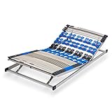 CubeSleep 7-Zonen Lattenrost Plus KF Tellerfeder/Federleisten 80x200cm | Kopf- und Fußteil verstellbar | fertig montiert | Made In Germany | GS Zertifiziert – geprüfte Sicherheit (80 x 200 cm)