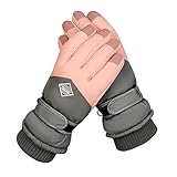 Mymyguoe Handschuhe Ski FüR Outdoor Sports Handschuhe blau Lange Kaltes Wetter Skihandschuhe Winter Schnee Handschuhe Plus Frauen Samt Winterhandschuhe WäRme wasserdichte Touchscreen H
