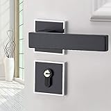 GANFANREN Europäische schwarze Stummschaltung Türschloss Innen Schlafzimmer Massivholz Türschloss Home Universal Split Sperre Einfache Griff Neue W