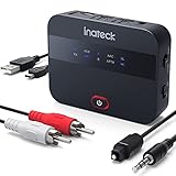 Inateck aptX HD Bluetooth 5.0 Transmitter, Audio Adapter für 2 Köpfhörer, mit Anzeige, geringe Latenz, unterstützt Glasfaserkabel, BR1009