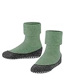 FALKE Unisex Kinder Hausschuh-Socken Cosyshoe, Schurwolle, 1 Paar, Grün (Mineral Green 7016), 35-36 (9-10 Jahre)