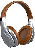 AKY Bluetooth Over-Ear-Kopfhörer CVC6.0 Intelligente Geräuschunterdrückung Fingerabdruck Touch Faltbares Headset 48H Spielzeit Gaming (Farbe: Schwarz) (Braun)