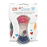 Prym 393950, 6 Farben Druckknöpfe Jersey, Love, 8mm, Plastic, 8