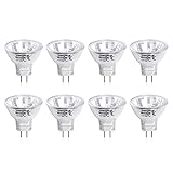 Bonlux MR11 GU4 Dimmbare Halogenlampe Reflektorlicht 10W 12V Warmweiss 2800K 30° Abstrahlungswinkel Leuchtmittel Spotstrahler 8 stück