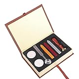 1set Holz Stempel Personalisierte Siegel Stempel Anfangsbuchstabe Weinlese-Alphabet Wachs-siegel-Stempel Für D