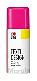 Marabu 17240006334 - Textil Design neon pink, Dekorationsspray auf Acrylbasis, 150 ml, schnell trocknend, wetterfest, lichtecht, bedingt waschbeständig, zum kreativen Gestalten auf S