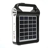 WOYYQ Tragbare Wiederaufladbare Solarpanel Stromspeicher-generatorsystem 6v USB-ladegerät Mit Lampenbeleuchtung Home Solarenergiesystem Kit Für Smartphone-Tablet-Kamera Powerbank Und Camping