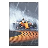 YRTZ F1 Auto-Poster Lando Norris F1 2020 auf Leinwand, modernes Büro, Familie, Schlafzimmer, dekorative Poster, Geschenk, Wanddekoration, Malerei, Poster, 20 x 30