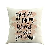 SSLLH Kissen Flauschige Kissenhülle Geschenk für die Beste Mama der Welt, Muttertagsgeschenk Cushion Sofakissen Kissen mit Makramee Kissenbezug Outdoorkissen Danke Mama Muttertag