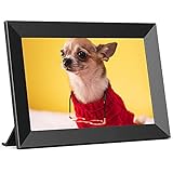 Digitaler Bilderrahmen WiFi Frameo 8 Zoll IPS Touchscreen Intelligenter Bilderrahmen mit 16 GB Speicher Automatische Drehung, Teilen von Fotos oder Videos üb