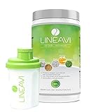 LINEAVI Diät Aktivkost, Abnehm Shake mit angenehmen Geschmack, Mahlzeitenersatz aus Soja-, Erbsen-, Reis- und Molken Eiweiß, laktosefrei und glutenfrei, deutsche Herstellung, 500g + Shak