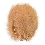 WEIXIAO WLKH Großhandel 10-15 cm farbige Truthahnfeder for Handwerk Flauschige Marabou-Plumas DIY. Hochzeits-Party Dekoration Dream Catcher Zubehör (Farbe : Khaki, Größe : 200Pcs)