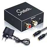 Snxiwth Audio Konverter Digital auf Analog Wandler Koaxial Optischer zu Analog Stereo Audio RCA L/R und 3,5 mm Klinke Audio Decoder für PS3, Xbox, HD DVD, TV