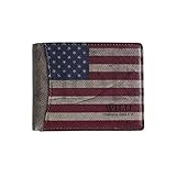Wild Things Only !!! - Börse mit USA Flagge Unisex Geldbeutel Geldbörse Portemonnaie in versch. Formaten - präsentiert von ZMOKA® (Querformat)