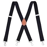 CaoQuanBaiHuoDian Hosenträger für Männer Gürtelhaken Gürtelhaken Herren Sling Heavy Duty Große und Hohe X-förmige Zurück Frame Support Sling Herren Hosenträger (Farbe : Black, Size : 3.5x120cm)