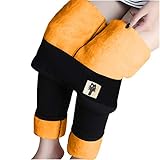 Vexiangni Dicke Bauchkontrolle Fleece gefütterte Leggings für Frauen Hohe Taille Weiche Warme Yoga Nahtlose Leggings Winter Leggins High Waist Mit Innenfleece Warm Thermo Blickdicht Weich H