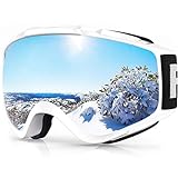 findway Skibrille, Snowboard Brille für Brillenträger Herren Damen Erwachsene Jugendliche OTG UV-Schutz Kompatibler Helm Anti Fog Skibrillen Sphärisch Verspieg