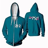 Squid Game Unisex Hoodie Kapuzenpullover Herren und Damen Trainingsanzüge 111 240 212 231 Nummer Drucken Langarm Sweatshrit Unisex Sportbekleidung Zip Up Tops Kapuzenjacke Reißverschluss Jacke Top