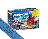 PLAYMOBIL 9468 Adventskalender 2021 - Playmobil Advent Kalender für Jungs & Mädchen - City Action Feuerwerhmänner mit Löschpumpe - für Kinder ab 5 J