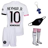 IHIMI Paris Neymar Jr Kinder Trikot #10, 2021/2022 Saison, Auswärts, Komm mit Shorts Fußballfans (8-9 Jahre,152)