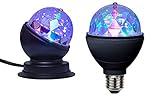 netproshop LED Rotierende Disco Kugel - Glühbirne E27 oder Lampe mit Anschlusskabel, Auswahl:Typ 1