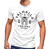 Neverless® Herren T-Shirt Valhalla Odin Runen Wikinger Fashion Streetstyle weiß XL
