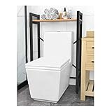 Toilette SLHHEF, sparen Spacefloor-stehende obere Aufbewahrungsecke über dem WC-Lagergestell, im Badezimmer Waschmaschine Waschmaschine (Color : Black, Größe : 39.8 * 25 * 11in)