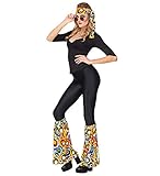 WIDMANN 09287 70er Jahre Accessoire Set Damen Mehrfarbig