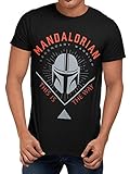 Star Wars Herren T-Shirt The Mandalorian Schwarz X-Larg