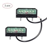 AOHEWEI 2 x LED Kennzeichenbeleuchtung Anhänger Nummernschildbeleuchtung Hinten 12~24V Wasserdicht Perfekt fürs Auto Anhänger LKW oder Boot (2 stück)