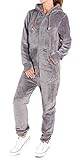 Finchgirl F2001 Damen Jumpsuit Teddy Fleece Dunkelgrau Gr. L