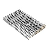 JUSTYINUO 9 Teile/Satz 160mm Runde Schaft Elektrischer Hammer SDS. Plus Bohrer Set for Betonmauer Ziegelsteinblock Mauerwerk Lochsäge Bohrbits Elektrowerkzeuge und HandwerkzeugeSenker-Bit.Senk