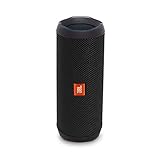 JBL Flip 4 Bluetooth Box in Schwarz – Wasserdichter, tragbarer Lautsprecher mit Freisprechfunktion & Sprachassistent – Bis zu 12 Stunden Wireless Streaming mit nur einer Akku-Ladung