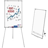 Grandma Shark Flipchart Staffelei Whiteboard, höhenverstellbares Stativ mit magnetischem Whiteboard zum Trockenwischen (900 × 600 mm)