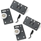 Leise Gummirollen-Set Castors Transportrollen Schiebetür Rollen Schiebetürbeschlag Ausgestattet mit Limiter-Möbelrollen Durchmesser Rad Möbel Schiebetür Roller für Möbel, Geräte & Ausrüstung（85MM）