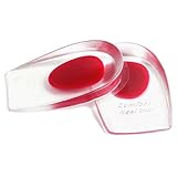 SOFIT GH6-1 1 Paar Gel Fersenkissen Fußpflege Cups, Fersen Einlagen Für Elastic Massage, Silikon Geleinlagen Fersenpolster Verhindert Schmerz Und Fersensporn (Rot)