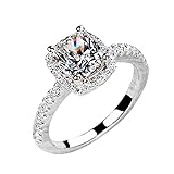 ZHOUNing Voller Diamant Ring für Damen Quadratisch Diamantbesetzt Carving Mode Verlobungsring Eheringe Trauringe Damenring Vorsteckring Hochzeitsringe Temperament Jahrgang Ringe (Grau A, 7)