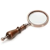 Zjnhl Jianlizi Sehhilfe – Lupe mit 3-facher Vergrößerung mit HD-Linse zum Lesen, Schmuckidentifikation, Uhr, Basteln, Gravieren und Reparaturen, Holz, 225