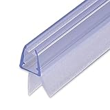 100cm Sealis Ersatz Duschdichtung - Dichtung für 5mm/ 6mm/ 7mm/ 8mm Glastür Duschwand Badewanne Duschkabine Wasserabweiser Schwallschutz Abdichtung Leiste - Transp