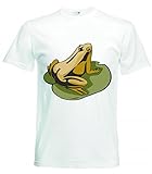 T-Shirt - Frosch Auf Seeblatt Teich Frösche Quark - Tshirt für Herren - D