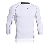 Under Armour UA HeatGear Long Sleeve, langärmliges Funktionsshirt, atmungsaktives Langarmshirt für Männer Herren, White / Graphite , XL